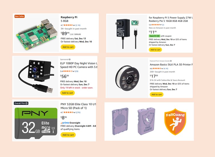 FallGuard Device Cost Breakdown